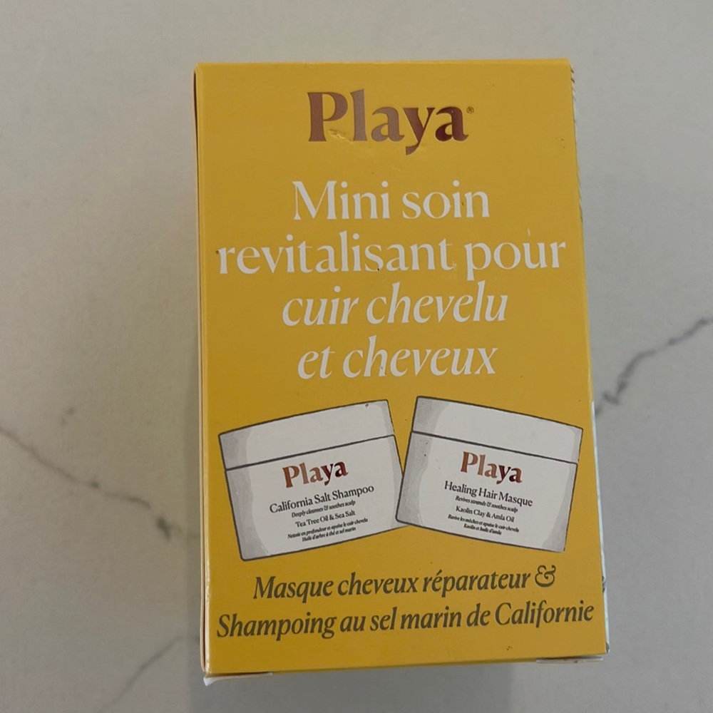 PLAYA MINI SCALP & STRAND RESET HEALING HAIR MASQUE AND CALIFORNIA SALT SHAMPOO